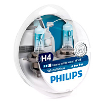 Лампа H4 12V 60/55W+W5W Philips White Vision  комплект 2+2 шт.
