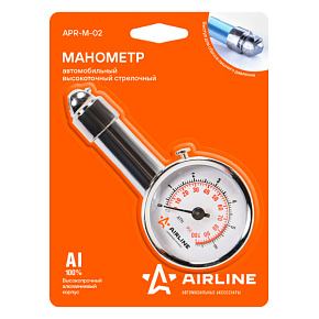 Манометр д/шин AIRLINE 0-100PSI APR-M-02 (146135В)
