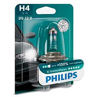 Лампа H4 12V-60/55W +130%Philips X-treme Vision  12342 XV+ блист.