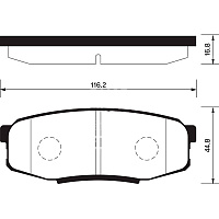 Колодки тормозные Sangsin SP1382 задние TOYOTA LC 200, LEXUS LX570 08-