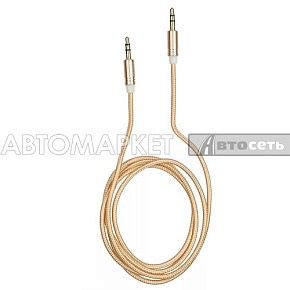 Аудио-кабель 3,5мм золотой (CBA80-35-12G) WIIIX 1,2 m AUX