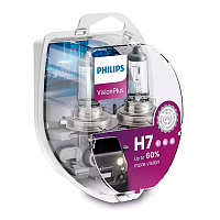 Лампа H7 12V 55W+60% Philips VisionPlus 12972VPS2 2шт PX26d