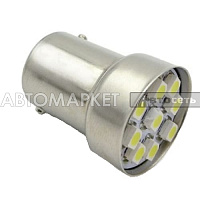 *Лампа светодиодн. S043B T15 (BAY15D) 9SMD 3258 2 контакта блистер 2шт.белый A80658S***