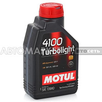 Motul моторное масло 4100 Turbolight 10W40 1л п/син.102774