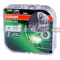 Лампа H4 12V 60/55W Osram Ultra Life 64193ULT-HCB 2шт