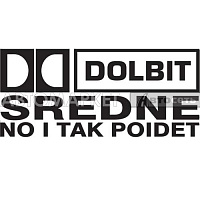 Наклейка "Dolbit sredne..." белый 12*29см.