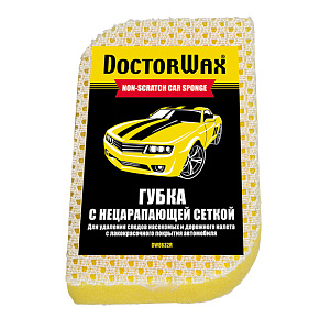 Губка с нецарапающей сеткой DoctorWax двухсторонняя DW8632R