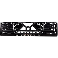 Рамка номерного знака "Хонда" черная, тиснение RG061