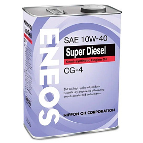 Масло моторное ENEOS Super Diesel CG-4 10W40 4л п/синт.