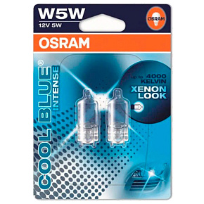 Лампа 12V W5W 5W Osram Cool Blue Intense 2825CBN-02B 2 шт