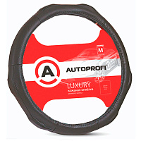 Оплетка на руль кожанная черн AUTOPROFI Luxury AP-1020 BK XL 