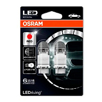 Лампа светодиодная 12V PR27/7W Osram 3557R-02B красный