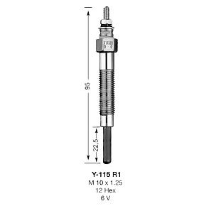 Свеча накала NGK 2161 Y-115R1