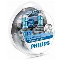Лампа 12V H4 +W5W 55/60W 4200K Philips White Vision Ultra комплект 2 шт.