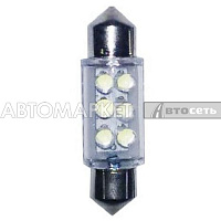 Лампа светодиод.SV006 T11 5*31мм SMD 2шт белый A80582S***