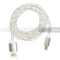 Кабель-переходник WIIIX USB-микроUSB Silver (CB110-UMU-15S) 1,5 m