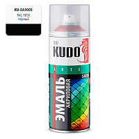 KUDO KU-0A-9005 Эмаль акрил. сатин RAL9005 черная 520мл./44951