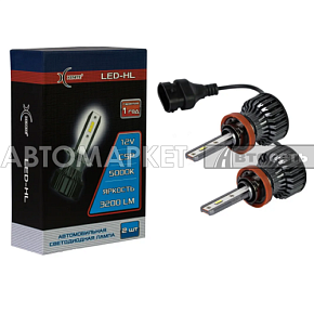 Лампа светодиодная 12V Xenite H8/H9/H11/H16 3200 Lm (5000k) 2шт 1009637