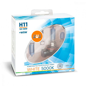 Лампа H11 12V 55W+W5W SVS White 5000K (2шт) 020.0113.000