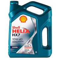 Масло моторное Shell Helix Diesel HX7 10W40 4л п/синт.