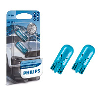 Лампа 12V W5W Philips WhiteVision 12961 NBVB2 блистер 2шт.