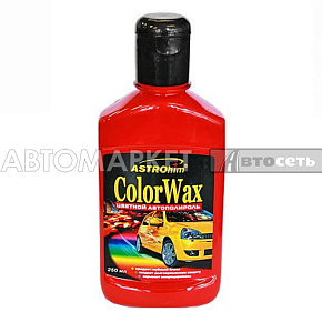 Астрохим Цветная полироль Color Wax красная 250мл АС-287