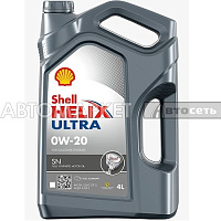 Масло моторное Shell Helix Ultra SN 0W20 4л 550046977