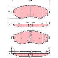 Колодки тормозные TRW GDB3345 (CHEVROLET Epica/Evanda 2,0/2,5L 02->)