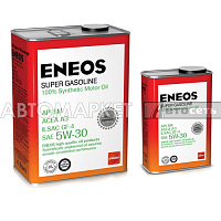 Масло моторное ENEOS Super Gasoline SM 5W30 синт. 4л.+1л. акция