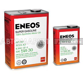 Масло моторное ENEOS Super Gasoline SM 5W30 синт. 4л.+1л. акция