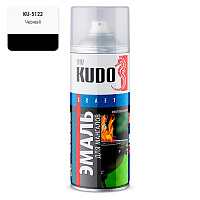 KUDO KU-5122 Эмаль термостойкая для мангалов черная 520мл