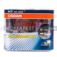 Лампа H7 12V-55W+30% Osram ALLSEASON 64210ALL-HCB 2шт