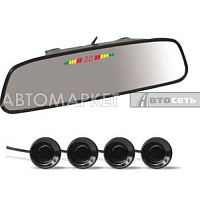 Парктроник PS-164U (4датчика+коннекторы, зеркало+LED диспл.цветной) A78015S