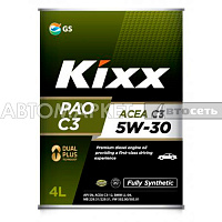Масло моторное KIXX PAO 5W30 API SN/CF, C3 4л синт 