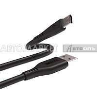 Кабель-переходник WIIIX USB-микроUSB черный CB-107-MU10B 1м