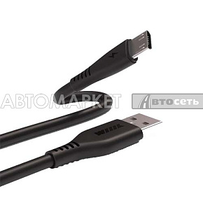 Кабель-переходник WIIIX USB-микроUSB черный CB-107-MU10B 1м