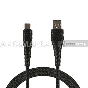 Кабель-переходник WIIIX USB-Type-C черный CB300-UTC-2A-10B 1м