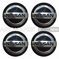 Наклейка NISSAN на авт.колпаки и диски, диам.60мм, 4шт.