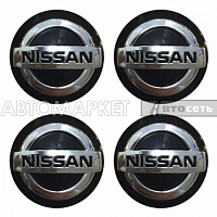 Наклейка NISSAN на авт.колпаки и диски, диам.60мм, 4шт.