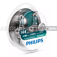 Лампа H4 12V 60/55 Philips X-treme Vision+130 12342XV 2шт