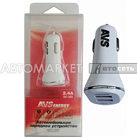 Зарядное устр.автомоб. AVS 2порта USB UC-322 A78020S