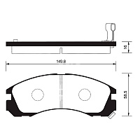 Колодки тормозные Sangsin SP1068 диск. передние