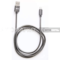 Кабель-переходник WIIIX USB-8 pin Lightning черный цинк CB850-U8-Z-10B 1м