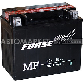 АКБ Forse- мото 10 а/ч 0000R0 MF YTX12-BS 6CT-10+эл-т (FRS-12)