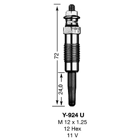 Свеча накала NGK Y-924U 4950