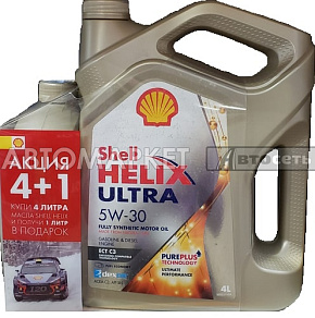 Масло моторное Shell Helix Ultra ECT C3 5W30 4л+1 синт.