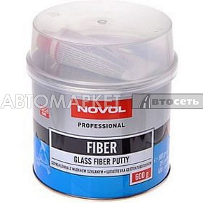 Novol FIBER п/э шпатл.со стекловолокном 0,6кг 1222 (16)