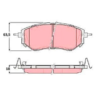 Колодки тормозные TRW GDB3372 (SUBARU Legacy IV 3,0 03- Outback 2,5/3,0 03- Tribeca 3,0 05->)