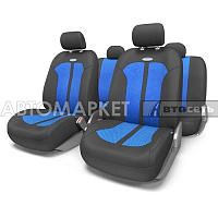 Чехлы Selection плотный велюр 11пред. SEL-1105 BK/BL M