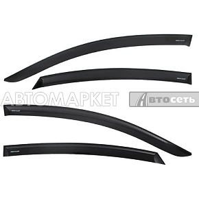 *Дефлектор накладной Voron Glass HYUNDAI Solaris 2011 хетчбек DEF00241 (4шт) **